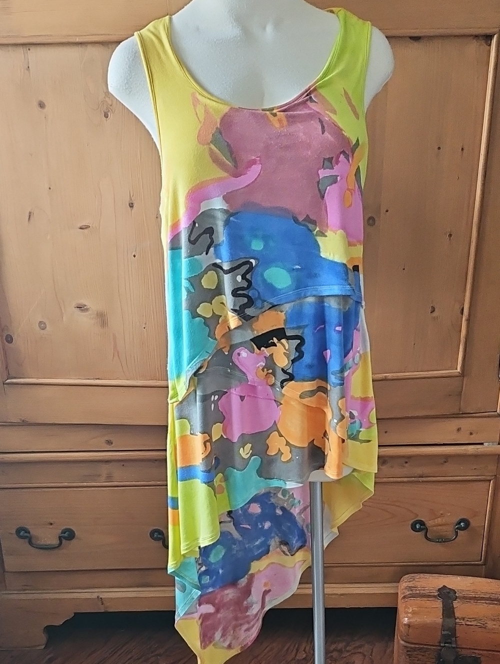 ADORE Abstract Tank Dress Size L